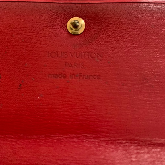 Vintage Louis Vuitton Elise Wallet Red Epi Leather - Picture 5 of 11